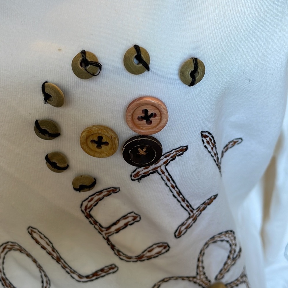 Hearts of Palm gorgeous ‘Joie Soleil’ blouse w/button and embroidered details XL - Picture 7 of 8